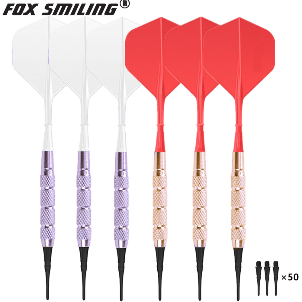 Fox Smiling 6PCS 17g Electronic Soft Tip Darts With Integrated Flight