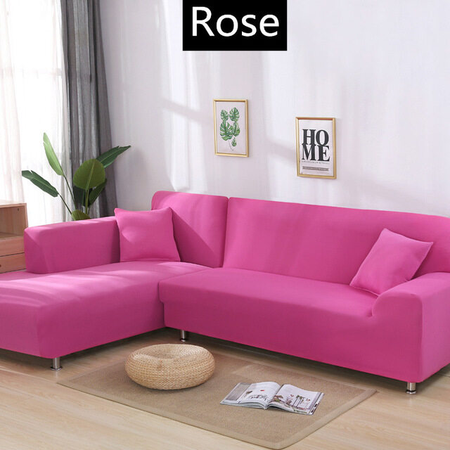 Pure Color Lounge Couch Stretch Slipcover Sofa Full Cover For 1//2//3//4 Seater Hot