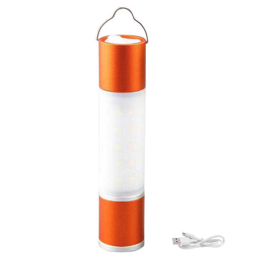 Đèn LED Dạng Ống Lồng Di Động Sạc USB Đèn Pin Treo Có Thể Thu Phóng-Đen/Xanh Lá/Cam
