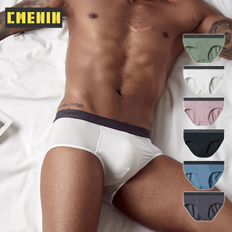 [CMENIN Official Store] Brief For Men (1 Pieces) ADANNU Tight Milk Fiber Đồ lót sexy Nam Jockstrap Briefs Thương hiệu Nam Bikini Quần lót nam Quần lót nam Letter Nam AD307
