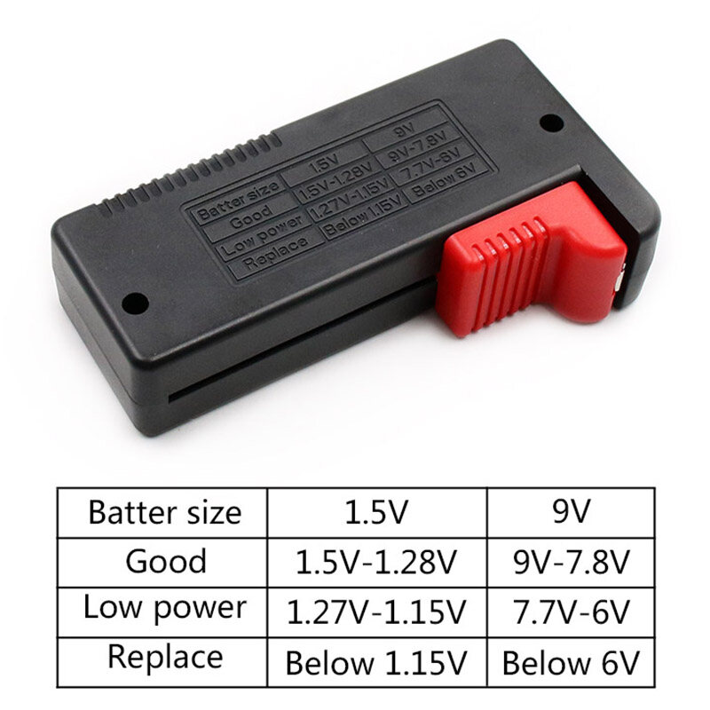 1 cái BT-168D pin kỹ thuật số điện dung công cụ Chẩn đoán Máy thử Pin Màn hình LCD kiểm tra AAA AA Pin đồng xu phổ Tester