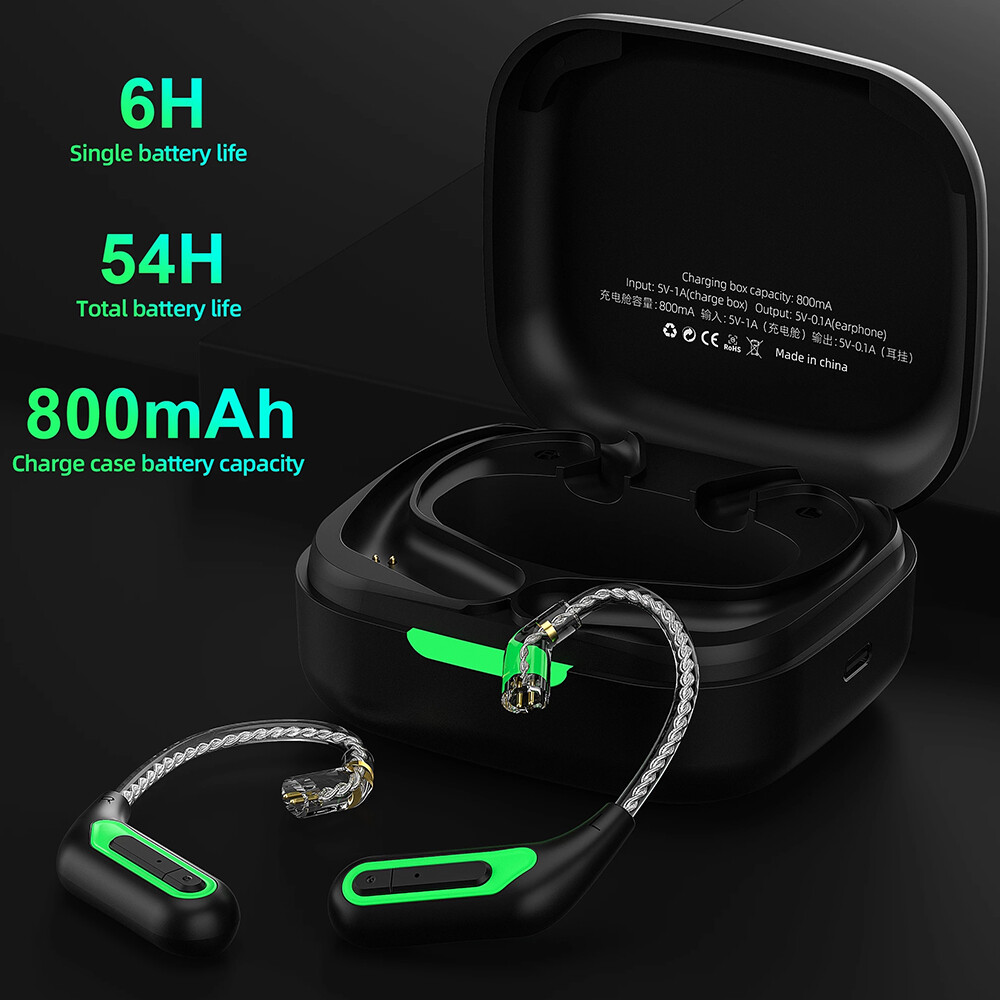 KZ AZ10 Wireless Earphone Replacement Module Upgrade Bluetooth 5.2 HiFi Lossless Earhook Noise Cancellation Professional Sports Headset Replaced Cable Three Frequency Balanced Super Sound Field Gaming Headset Hook For KZ ZSN Pro ZEX Pro DQ6 ZAS