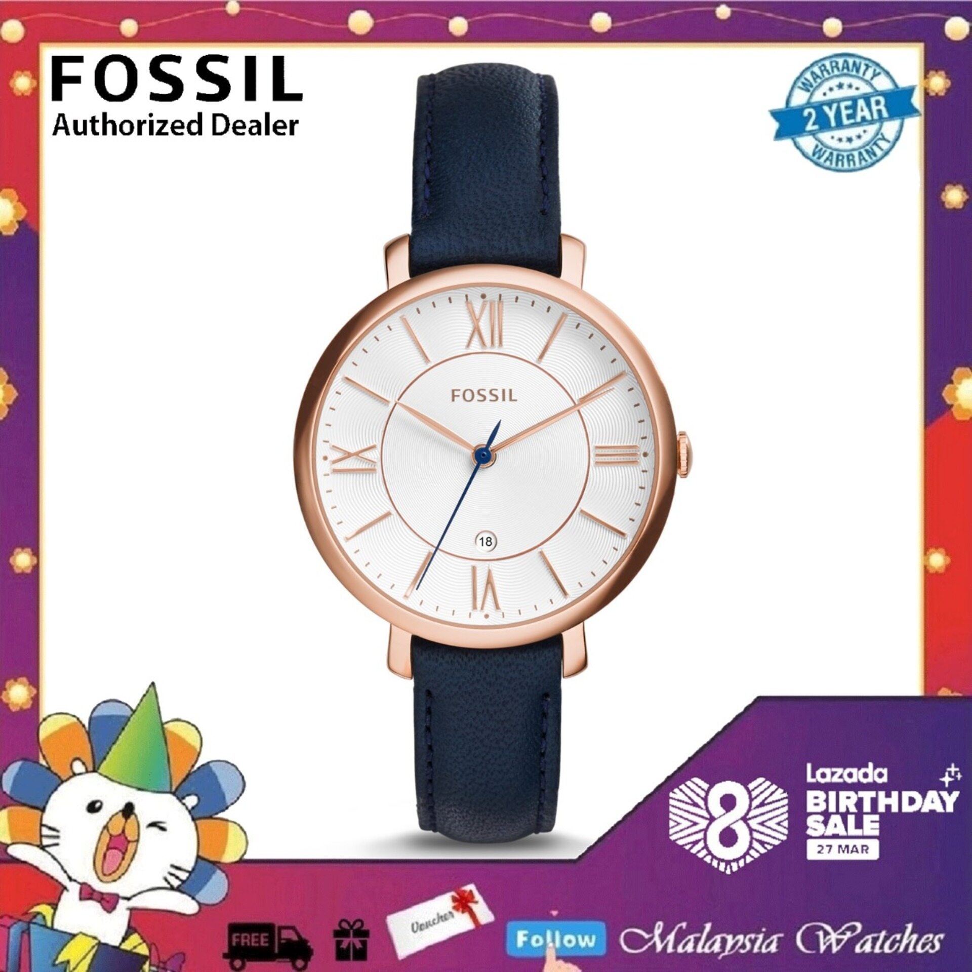 Fossil Womens ES3843 Jacqueline Rose 