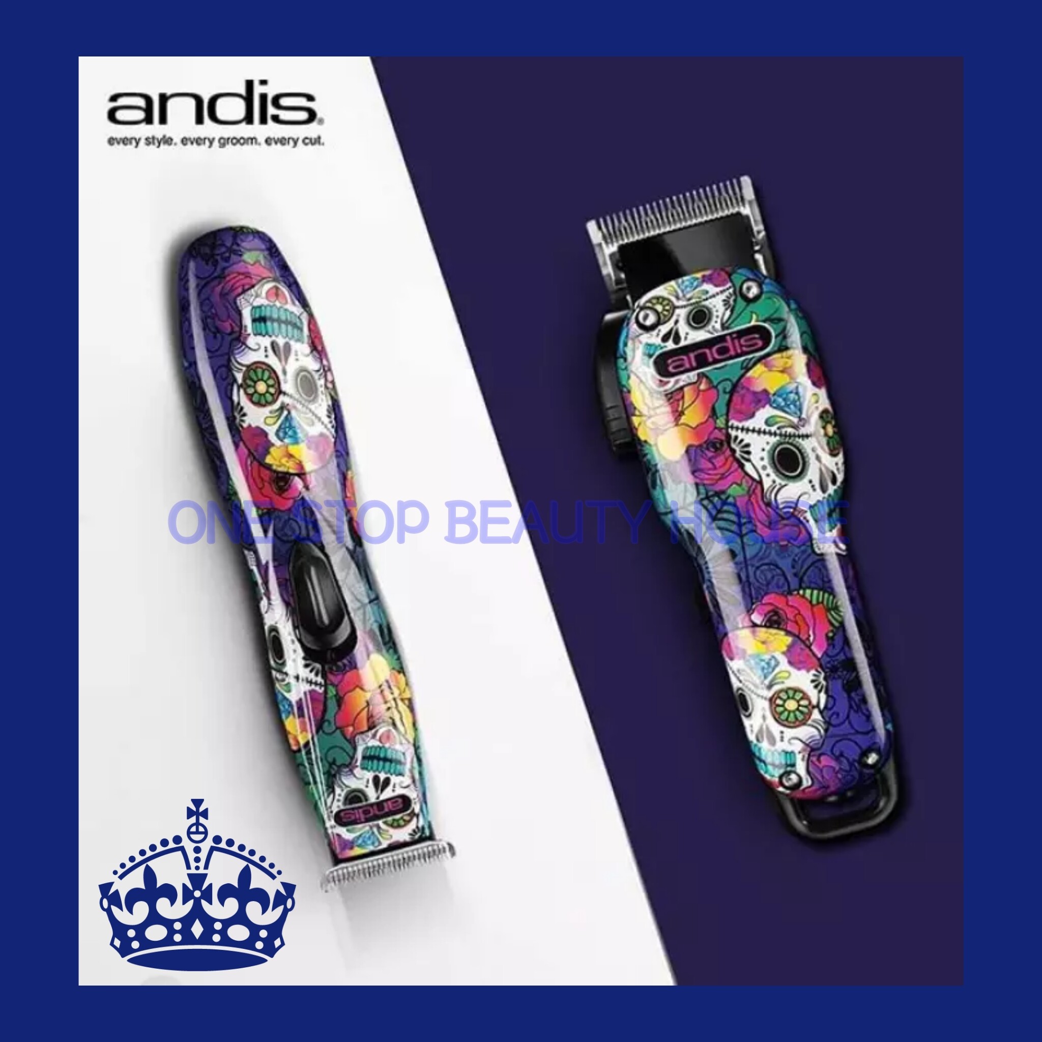 andis cordless uspro li adjustable blade clipper sugar skull edition