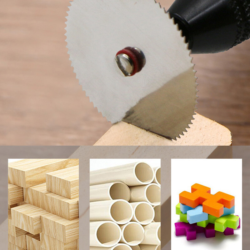 11PCS Kit Mini Circular Saw Blade Electric Grinding Cut Cutoff Mandrel Set