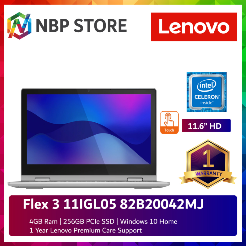 Lenovo Flex 3 11IGL05 82B20042MJ 11.6 Touch Laptop Platinum Grey ( Celeron N4020, 4GB, 256GB SSD, Intel, W10 ) Malaysia