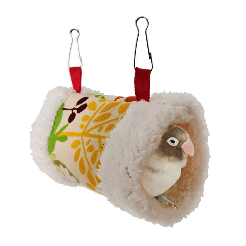 Parrot Hanging Plush Hammock Comfortable Breathable Thickened Warm Triangular Nest Tent Bird Supplies