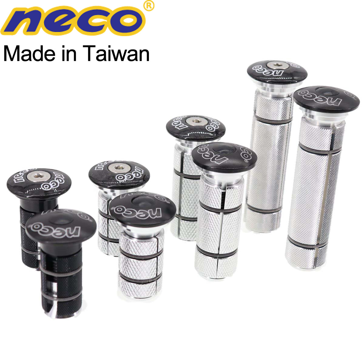 Neco Carbon Fiber Headset Expander Top Cap & Star Nut - Long Large Size For 1-1/8 Inch Steerer Tube