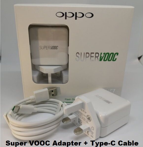 Chargeur secteur Oppo Original, USB SuperVOOC 33W + Câble USB vers