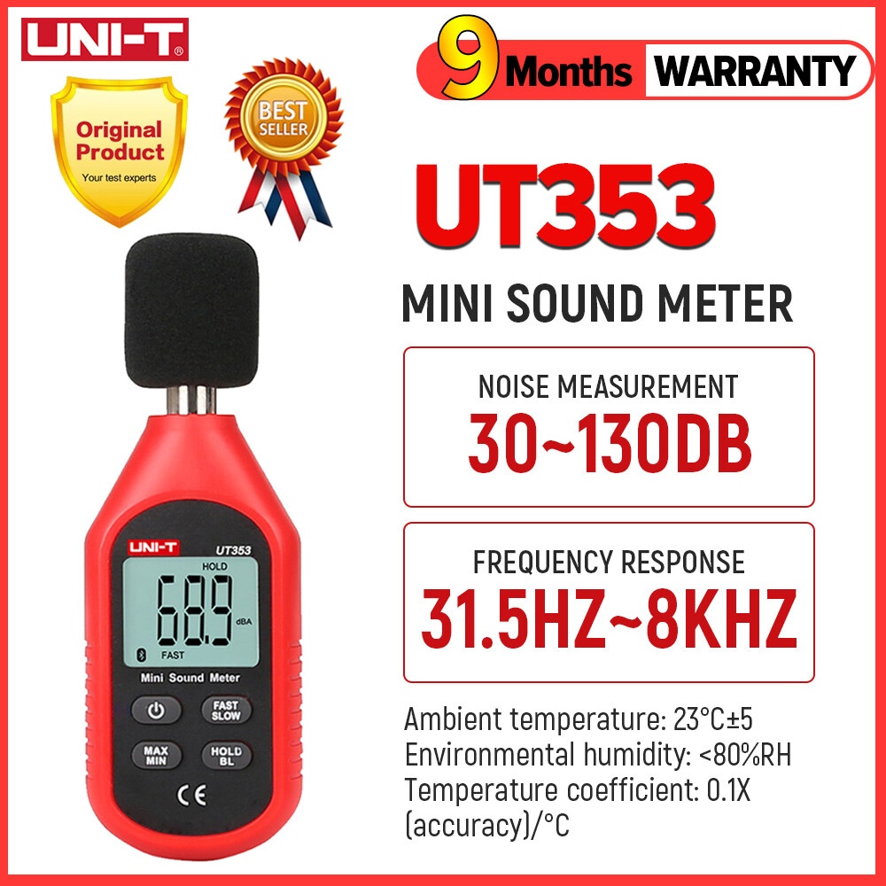 【Ready Stock】UNI-T UT353/UT353BT Mini Noise Meter, Noise Measuring