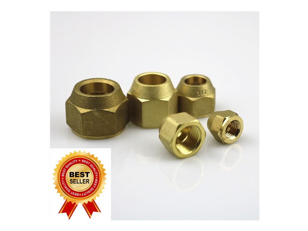 READY STOCK Flaring Nuts Joints Copper Tube Flare Nut 1/4" 3/8" Aircond Indoor /Outdoor Mur