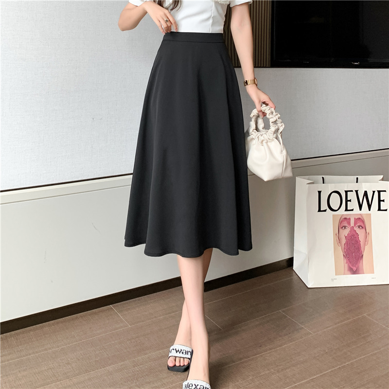 AMMIN 2024 Spring/Summer Fashion Draping skirt for women's Korean version of the irregular commuter A-line skirt covering the hips