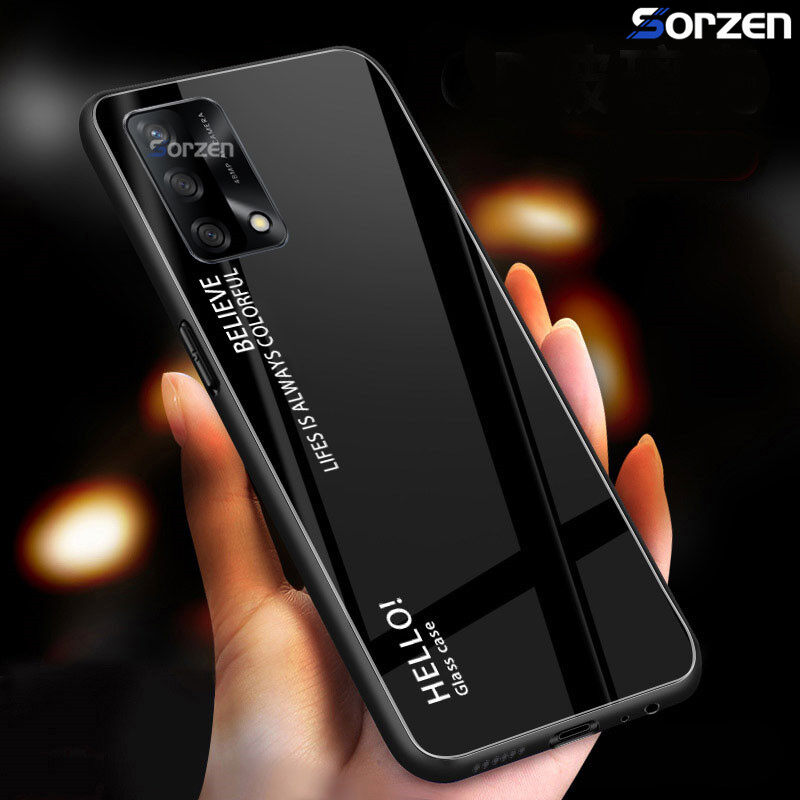 Ốp Kính Cường Lực Gradient Chống Sốc Cho OPPO A95 4G /A74 4G Ốp Lưng Bảo Vệ Toàn Bộ
