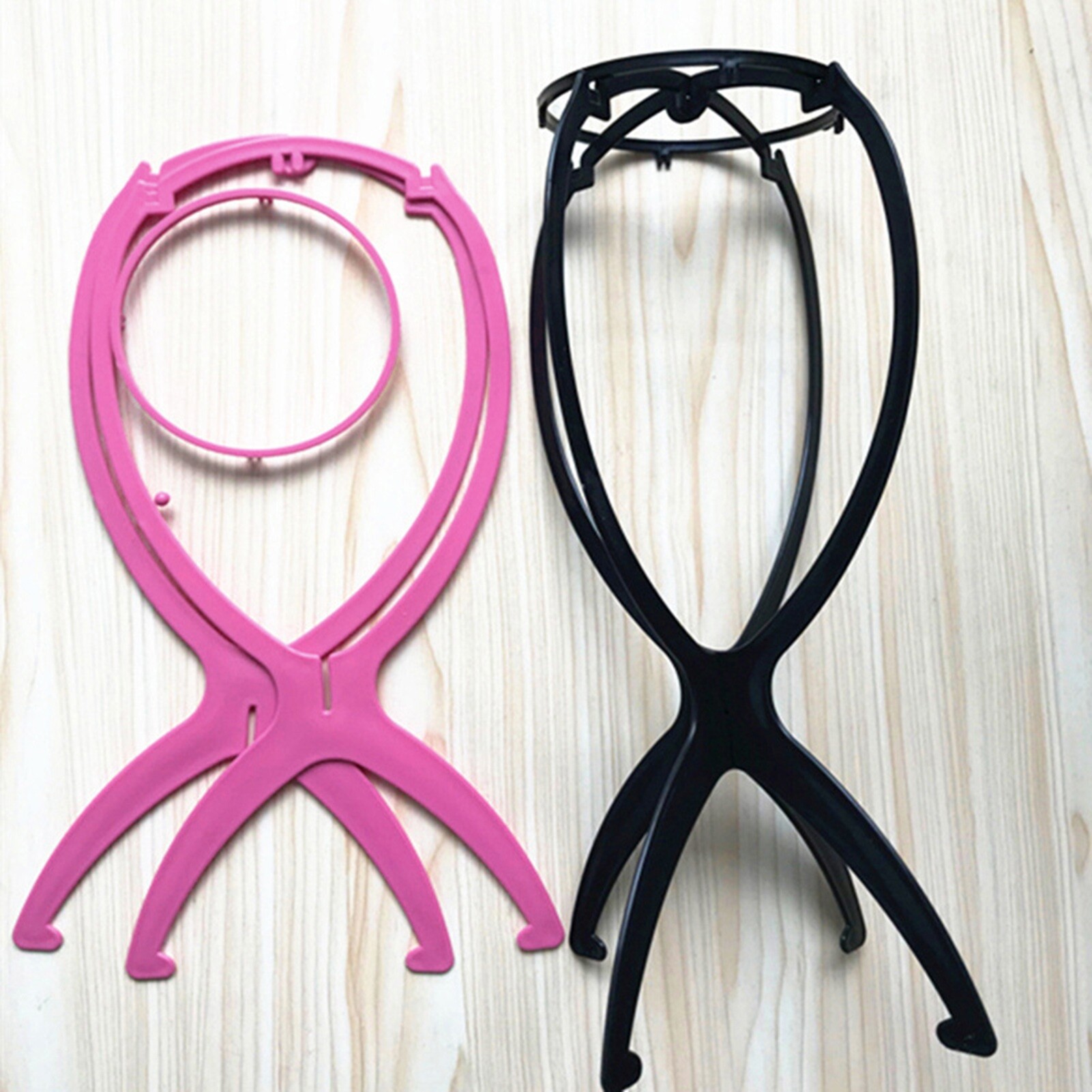 【In Stock】Wig Display Stand Portable Folding Solid Color Hat Hairpiece Holder