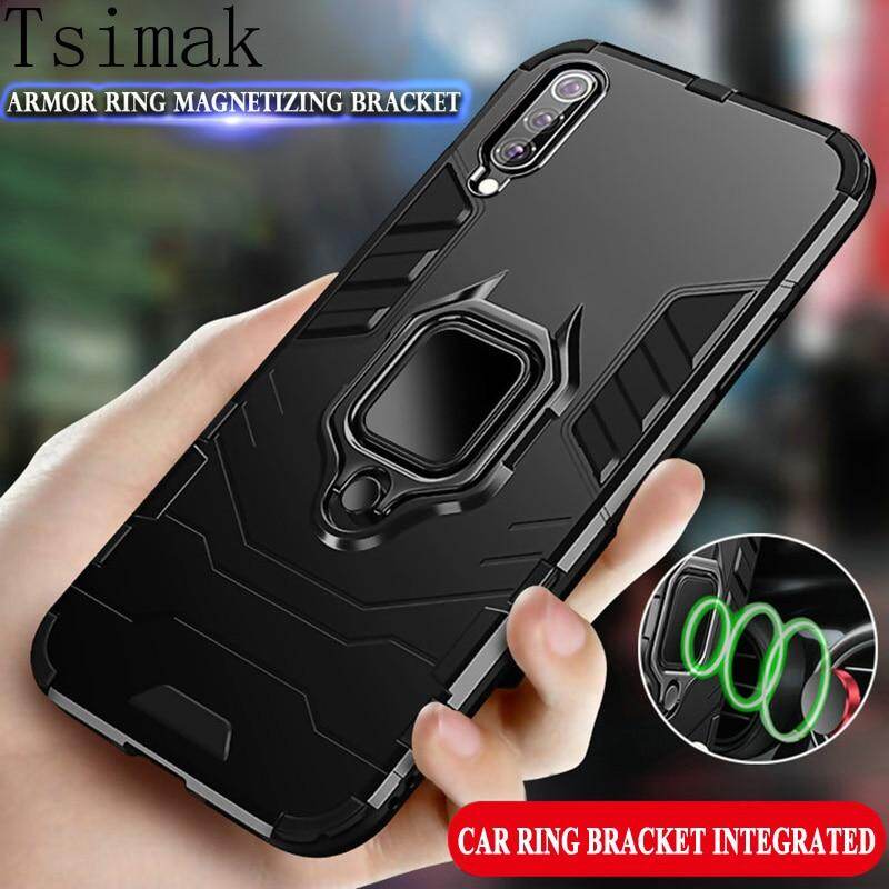 For Samsung Galaxy A10 A20 A30 A40 A50 A60 A70 A80 A90 M10 M20 M30 M40 A10s A20s A30s A40s Phone Case, Silicone TPU and Hard PC Cover Magnet Stand Rotation Ring Multi Protection Casing