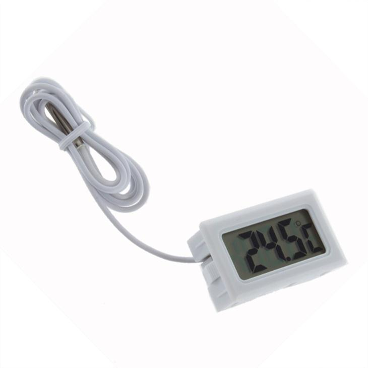 Kebidumei LCD Digital Temperature Sensor Humidity Meter Gauge Instruments With 1M Waterproof Long Probe Line