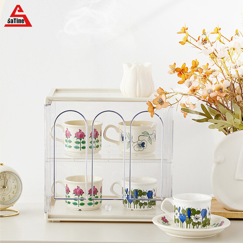 Hộp túi trà lưu trữ, viên nang Trà, văn phòng cà phê, hộp lưu trữ Màn hình acrylic, kệ lưu trữ mỹ phẩm