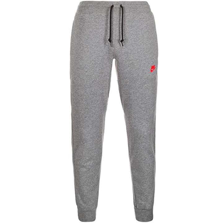 grey and orange joggers