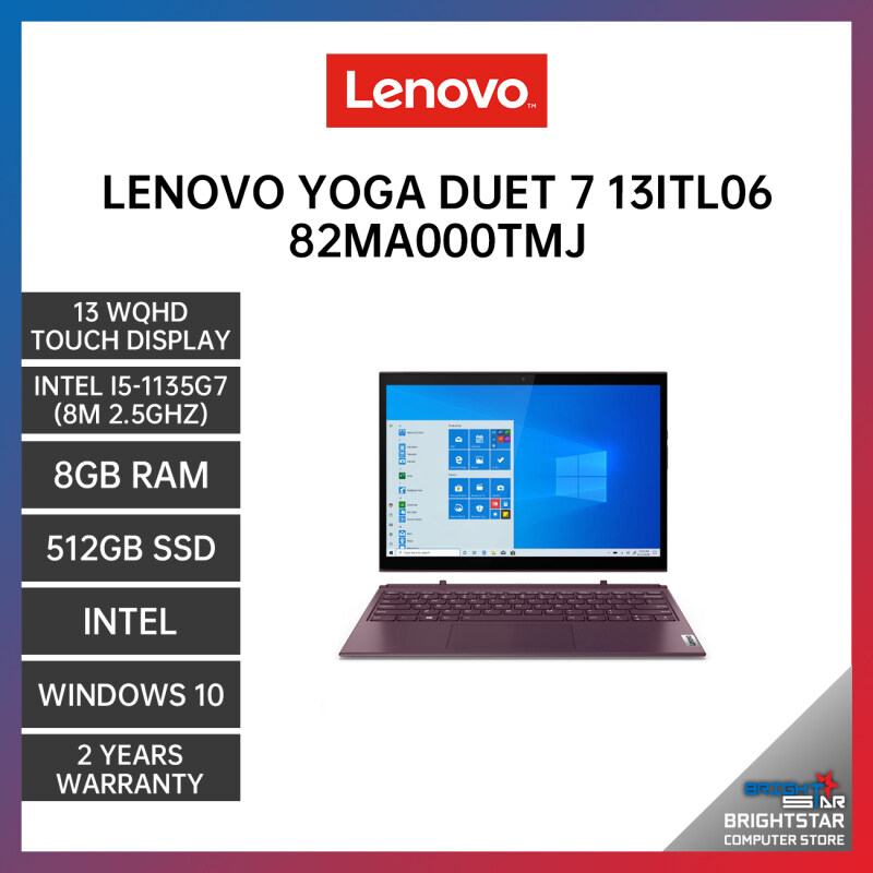 Lenovo YOGA Duet 7 Laptop (13 Inch WQHD Touch Screen | Intel Core | I5-1135G7 (8M 2.5GHZ) | 8GB RAM | Intel Graphic | Windows 10 | 2 Years Warranty) Malaysia