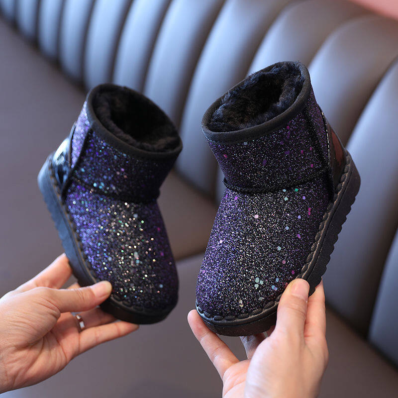 Children ugg boots new winter 2020 private sequins cotton shoes