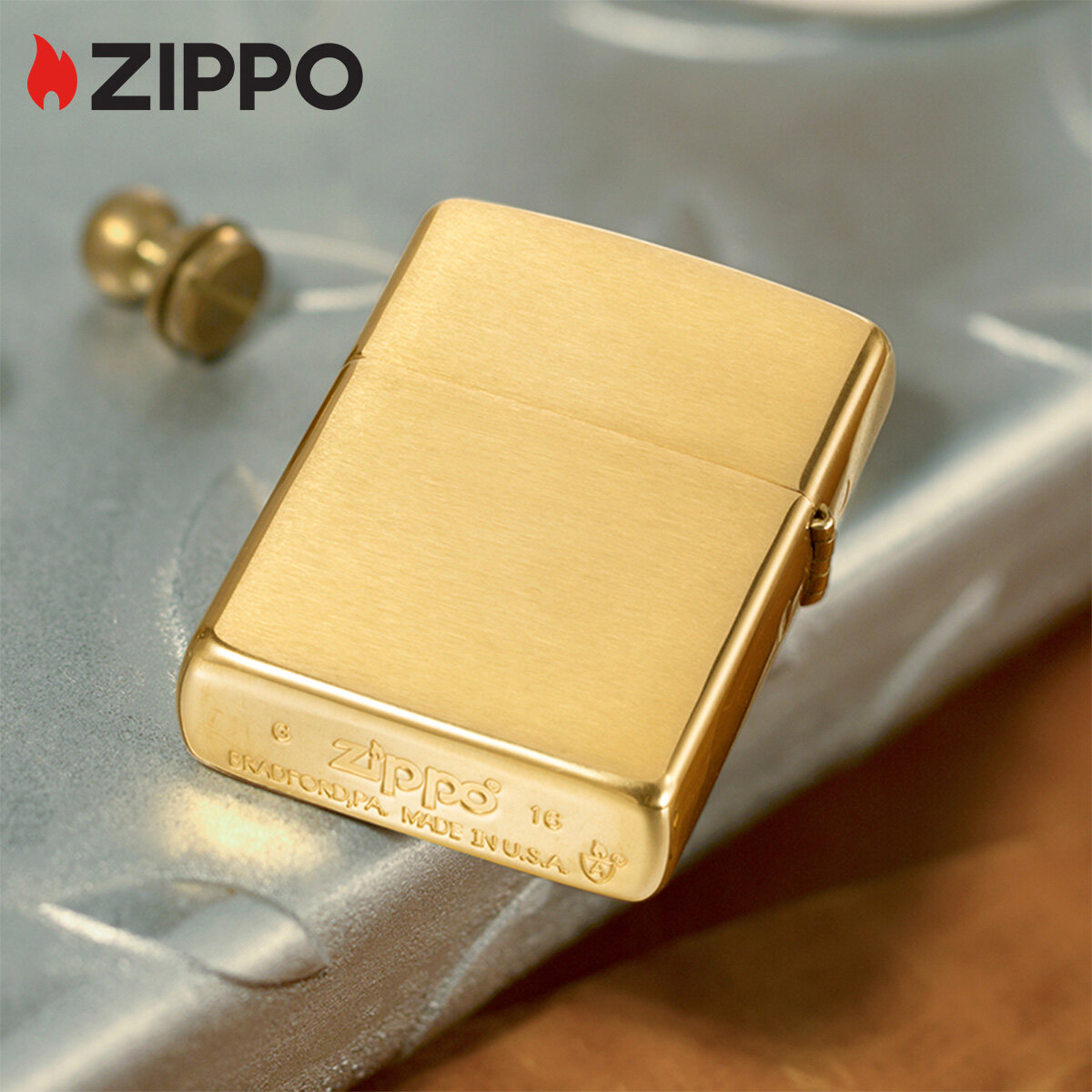 Zippo Armor® Brushed Brass Windproof Pocket Lighter | Zippo 168 Armor |  Lazada