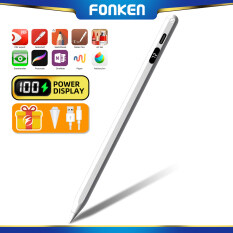 Fonken Bút cảm ứng phổ thông a-pple bút chì với màn hình hiển thị điện năng kĩ thuật số cho điện thoại máy tính bảng iOS Android Bút cảm ứng