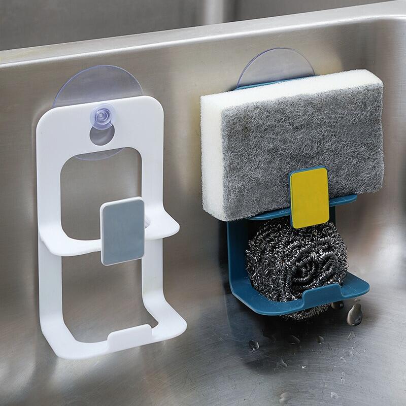 Kitchen Sink Soap Drainer, Sink Drain Rack, Kitchen Suction Cup, Sponge Storage Holder