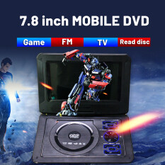 Đầu Phát DVD CD HD 7 Inch Di Động, Đầu Đọc Thẻ SD/USB Có Thể Sạc Lại Màn Hình Xoay Cho Xe Hơi