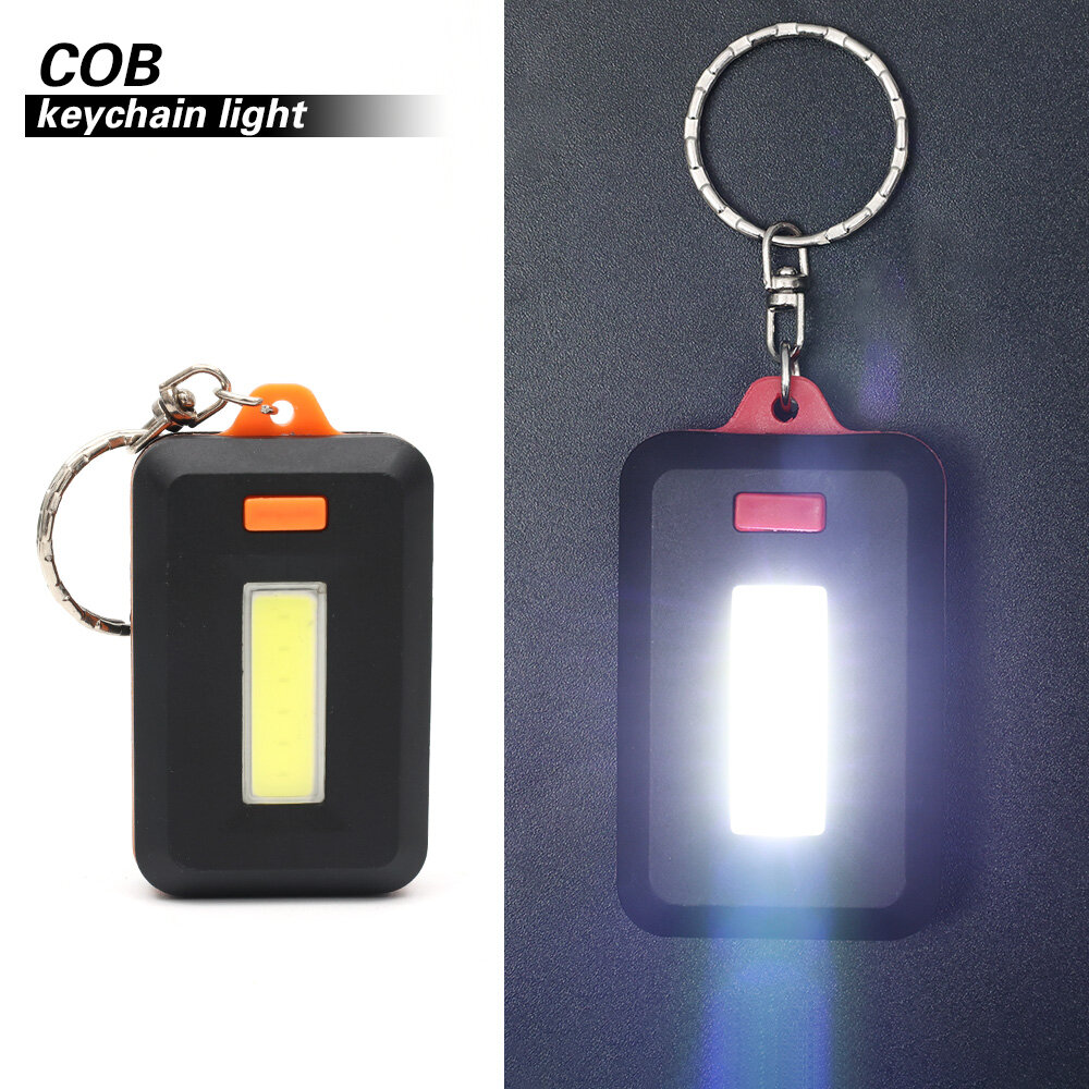 Multifunctional Portable Mini COB Keychain Light Flashlight for Outdoor Hiking Camping Keychain Torch Night Lamp