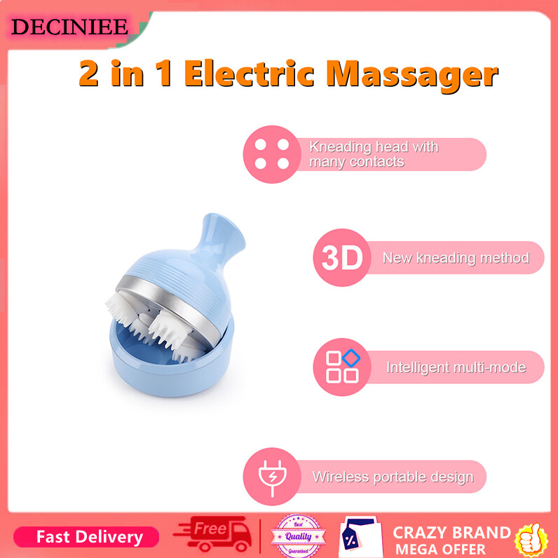 Electric Head Massager Cat Paw Massager Roller Body Relax Massage Household Handheld Wireless Massage Claw for Head Arms Legs
