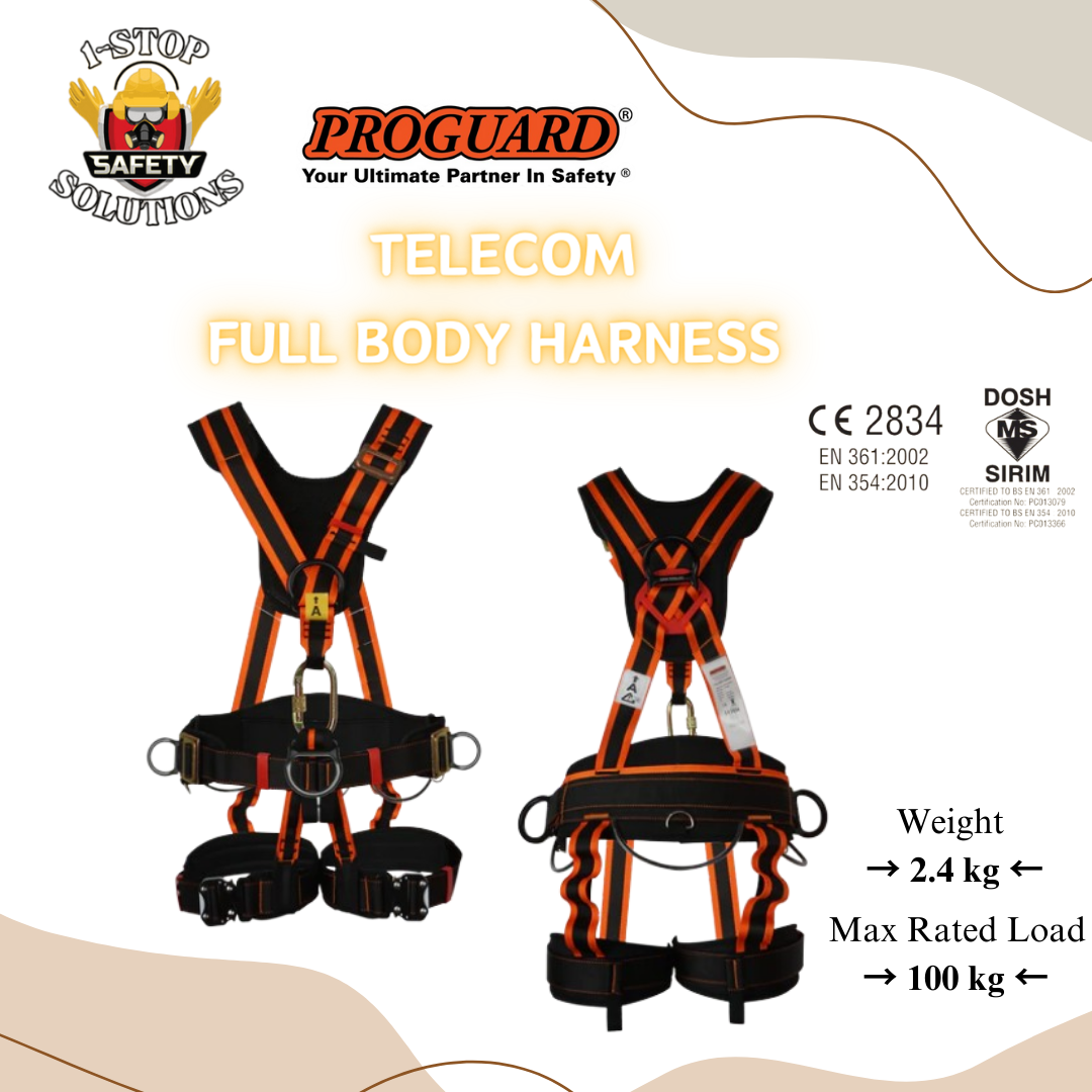 Proguard 5 Adjustable Point Set Safety Belt Full Body Harness