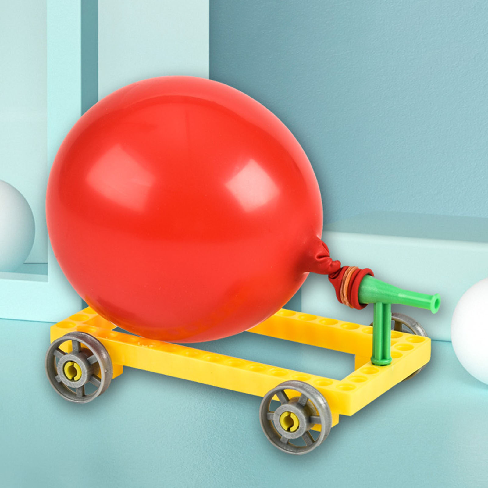 Science Technology Toy Creative Exercise Thinking Ability Plastic Science Small Experiment Trolley for Home