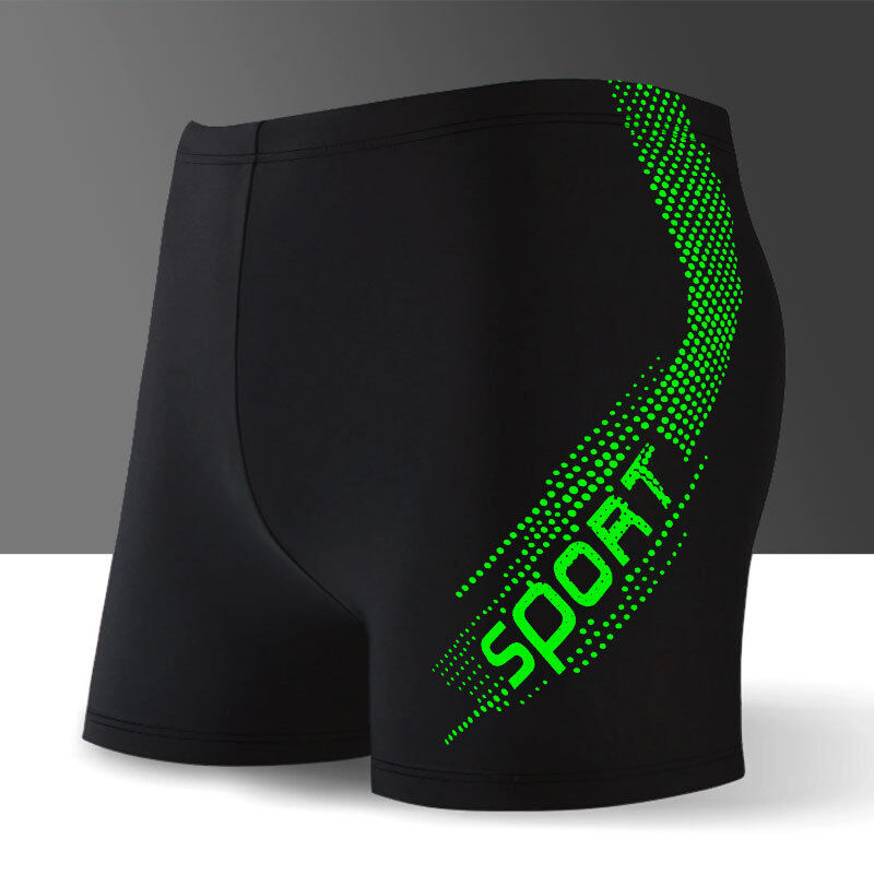 Swimming trunks men's professional training slim men's boxer large size swimming trunks sexy quick-drying men's hot spring swimsuit