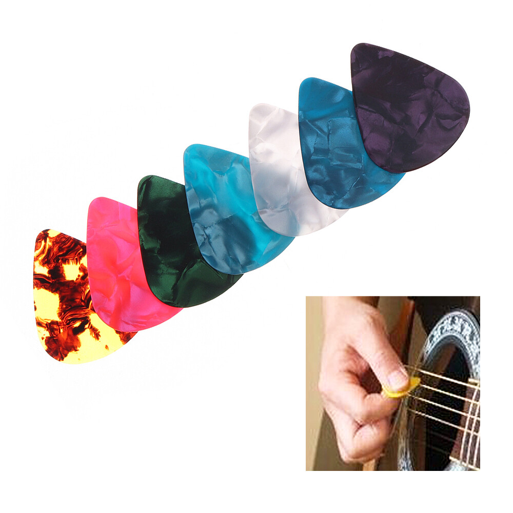 Colorful Guitar Picks Multicolor ABS Plectrum Plucked String Instrument Accessories for Acoustic Bass Electric Guitars