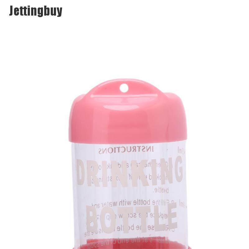 [Jettingbuy] 125ml Plastic Hamster Drinker Water Bottle Dispenser Hanging Pet Drinking Bottle Random Color