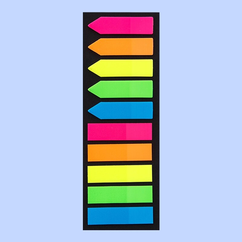 100 Sheets Creative Colorful Label Stickers Portable Pure Color Strong-Sticky Index Note Paper