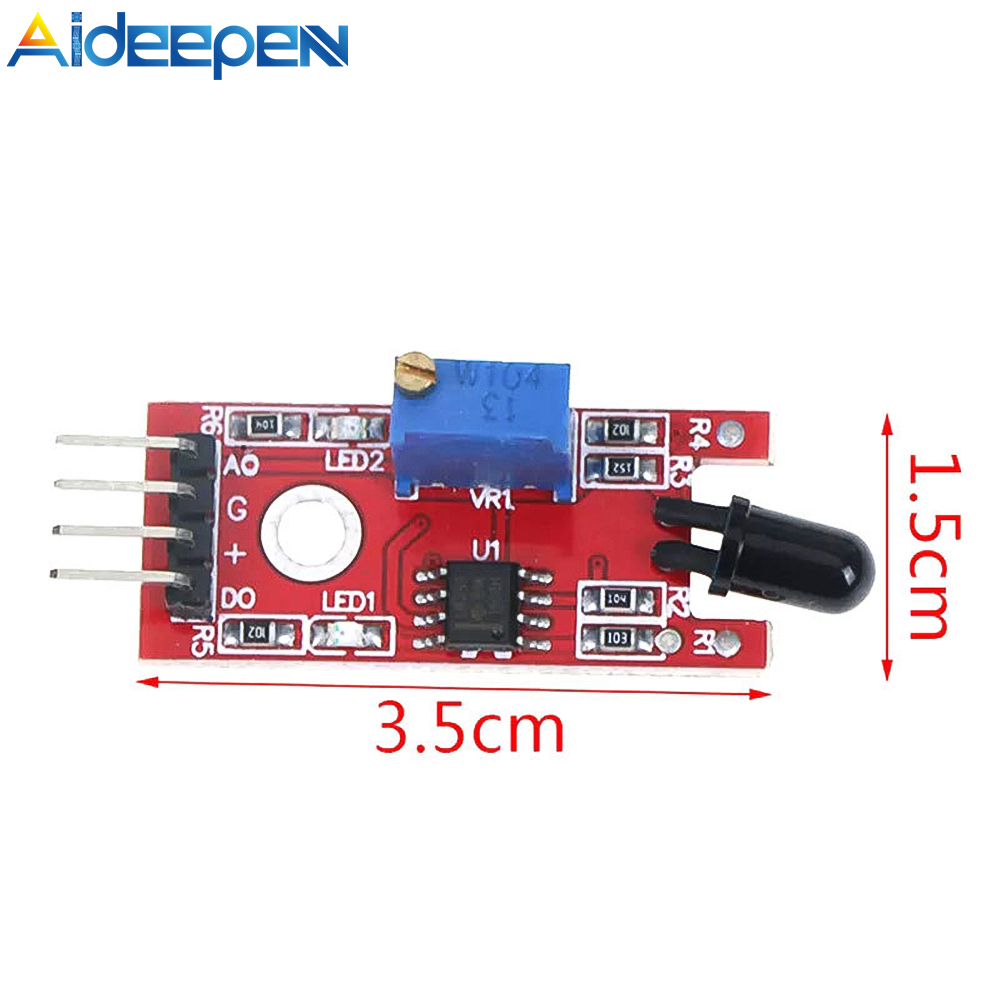 Aideepen Thiết Bị Điện Tử Thông Minh Mô-đun Phát Hiện Cảm Biến Hồng Ngoại Ngọn Lửa 4pin KY-026 Phát Hiện Bộ Thu Hồng Ngoại Cho Bộ Phát Hiện Nhiệt Độ Arduino