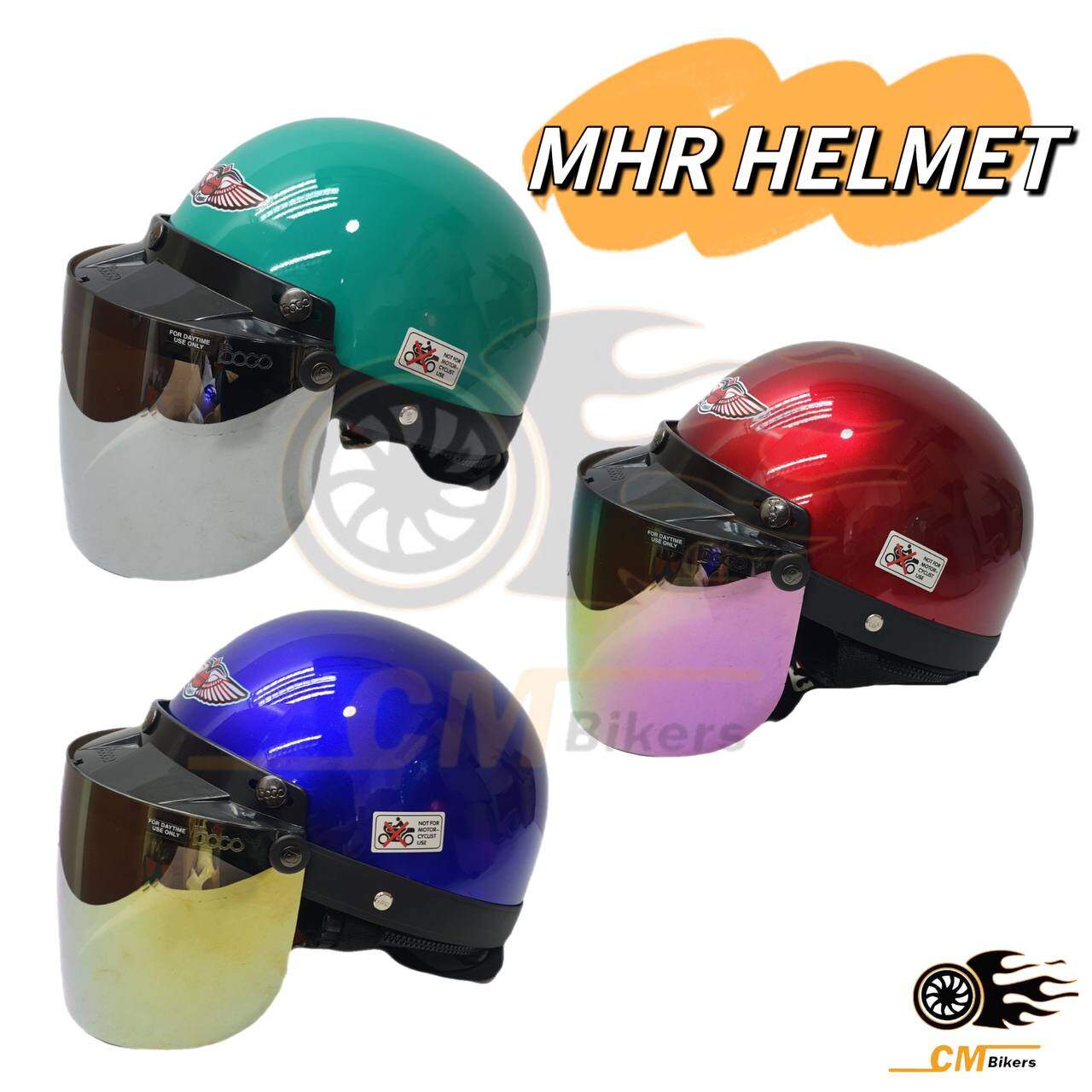 Original MHR III Steng Kura Kura Half Cut Helmet Topi Keledar with
