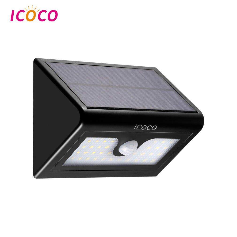 ICOCO An Toàn Thông Minh LED Điều Khiển Năng Lượng Mặt Trời CẢM BIẾN Chuyển Động Cảm Biến Ánh Sáng Chống Thấm Nước Năng Lượng Mặt Trời Đèn Tường Nhiệt Chứng Minh tiết kiệm điện