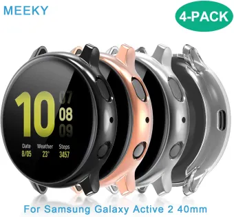 Meeky Compatible With Galaxy Watch Active 2 Case 40mm 4 Pack Full Coverage Tpu Bumper Screen Protector Case Soft Protective Cover For Samsung Galaxy Active 2 40mm Smartwatch Clear Black Rose Gold Silver Lazada