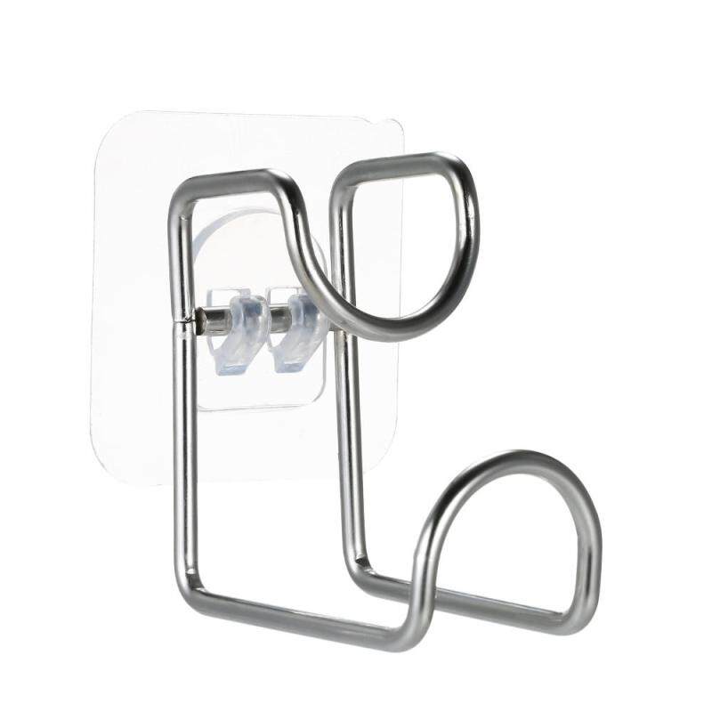 Stainless Steel Strong Adhesive Hooks Waterproof Wall Hook Superglue Washbasin Holder Basin Hanger Sticky Hooks Wall Adhesive Hook with Stickers for Kitchen Vegetable Basin Bathroom Wash Basin Wash Foot Basin