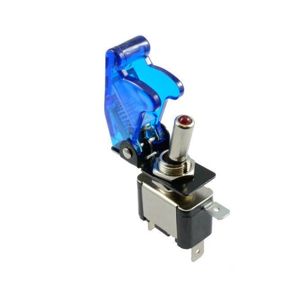 Tenmillion 12V 20A Car Dash Toggle SPST ON-OFF Illuminated LED Flip Up Cover Flick Switch