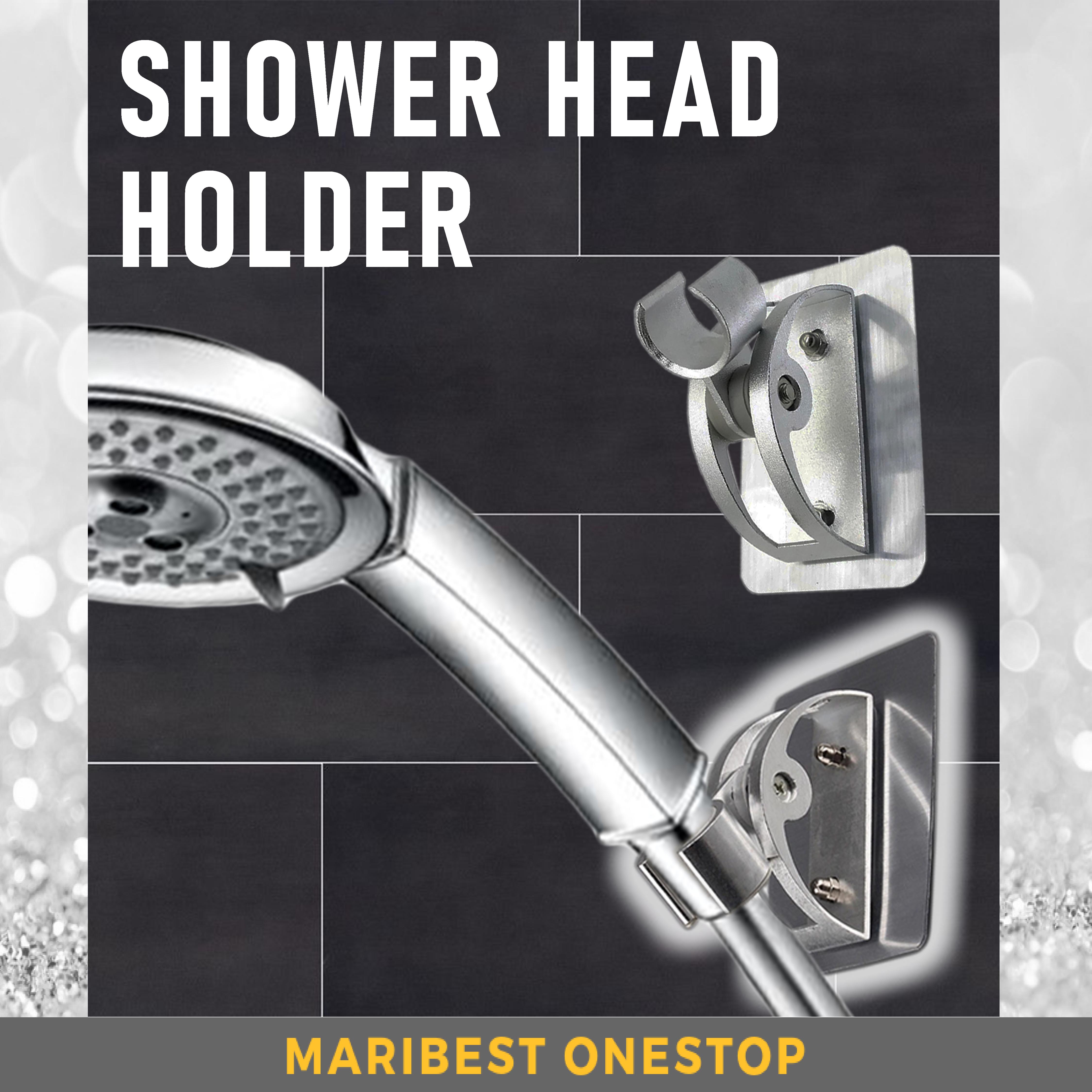 SELF ADHESIVE SHOWER HEAD HOLDER ALUMINUM ANTI RUST BRACKET BATHROOM