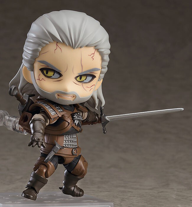 1pcs The Witcher 3: Wild Hunt Geralt Q Version Nendoroid Action Figure Toy with Box for Kids Birthday Gift for Kids Collection New Year Gift for Kids 13cm