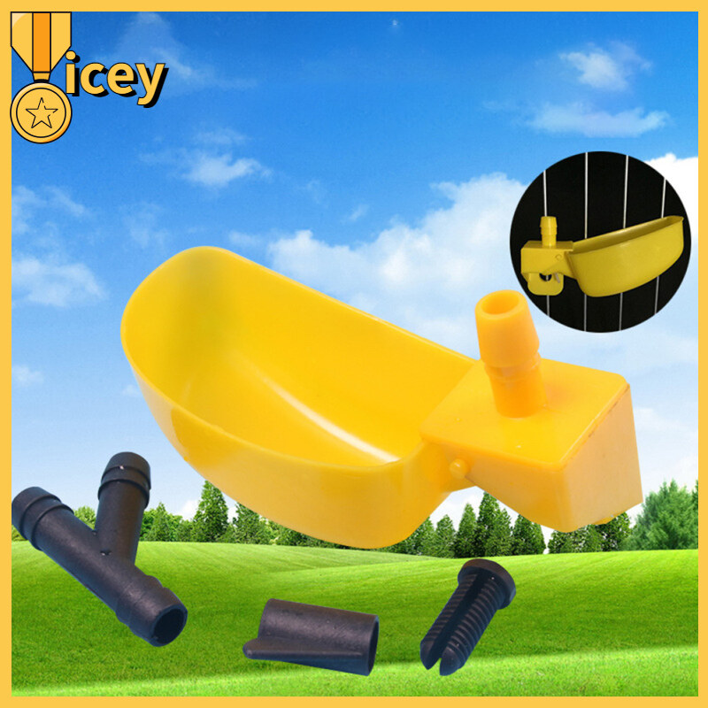 【Multiple Offers】iceyhome Store Automatic Birds Quail Drinking Bowl Convenient Pigeons Chickens Feeding Cup Practical Drinker Cage Accessories Pets Supplies