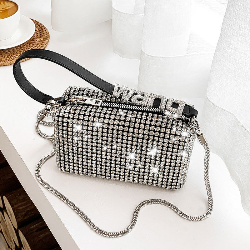 QFDI Bag Women's bag Rhinestone Bag Light luxury women's cross-body handbag bag full of shiny diamonds