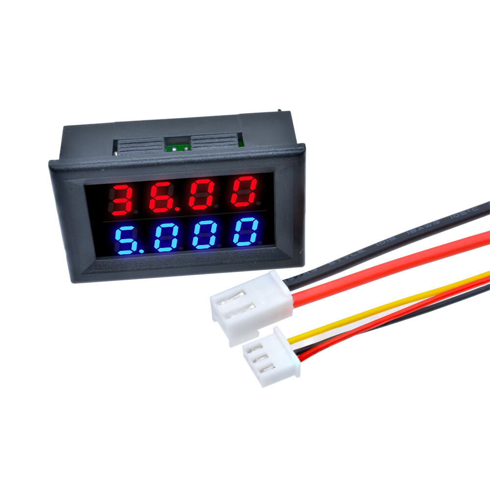 Original 0.28" LED Digital Voltmeter Ammeter DC 100V 10A Voltmeter Ammeter Blue + Red LED Digital Volt Meter Gauge
