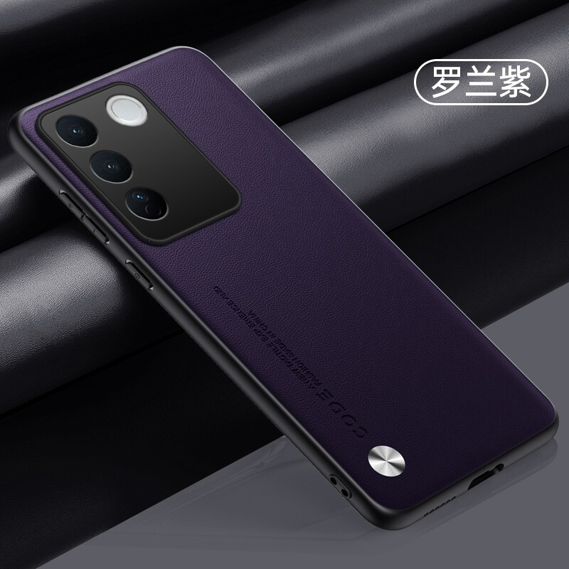 For vivo v27 pro case stylish leather phone cover for vivo v27 v27e v27pro 5g funda luxury soft silicone camera protection capas