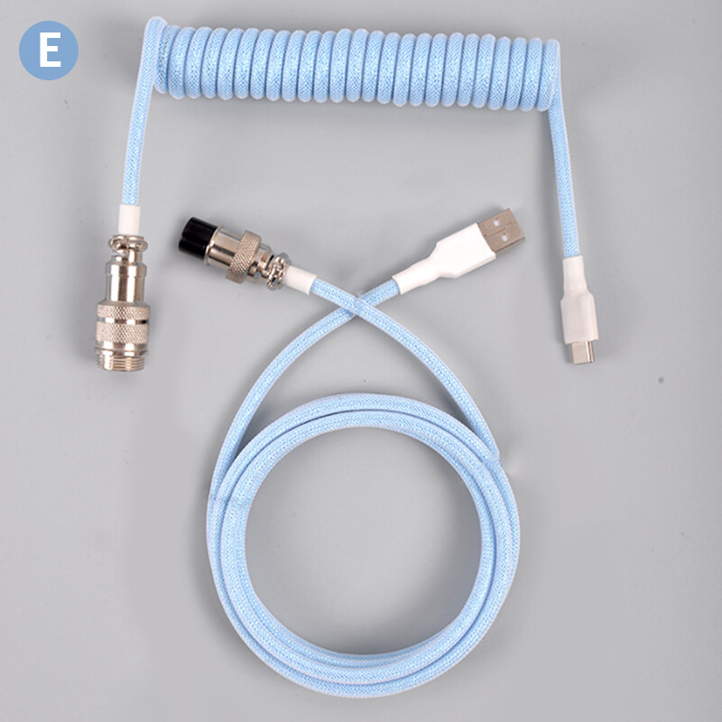 TrailB Type-C USB Keyboard TypeC USB Cable Mechanical Keyboard Coiled Aviator Wire 1.5m