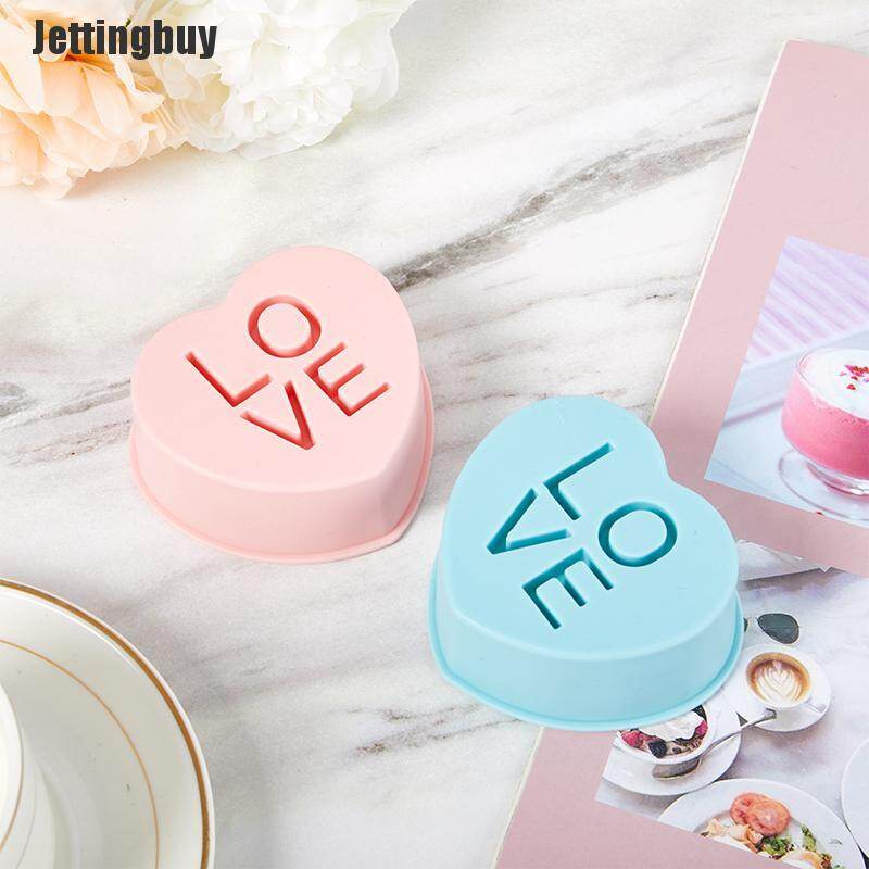 [Jettingbuy] 1PC Silicone Cake Cup DIY Love Muffin Cake Cup Pudding Mold Baking Cake Mould